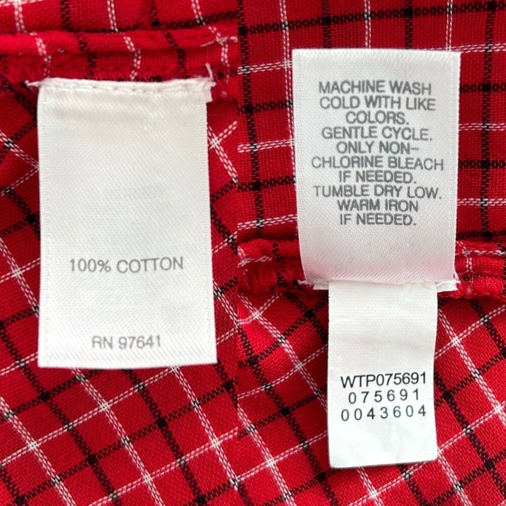 J. Jill Cotton Plaid Button Down Tunic Long Sleeve Shirt Dress (XS) - Picture 14 of 15